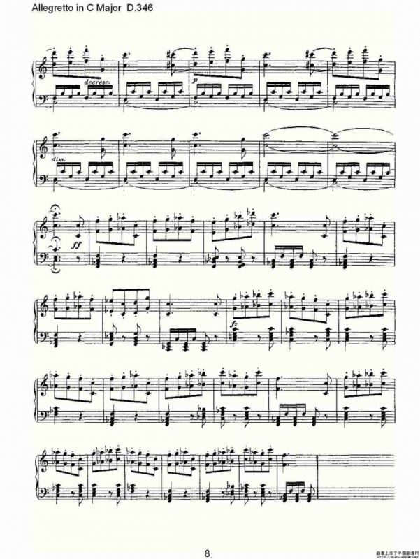 Allegretto in C Major D.346（C大调快板D.346）