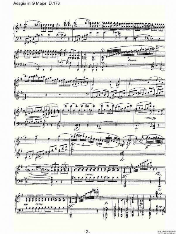 Adagio in G Major D.178O（G大调柔板D.178）