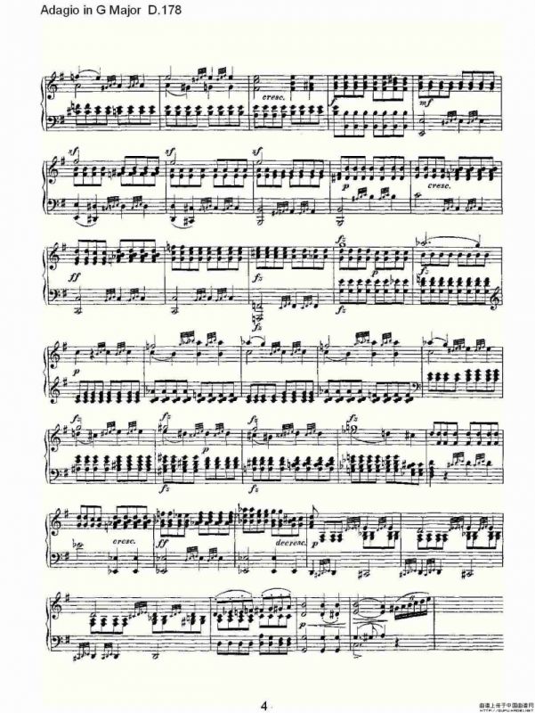 Adagio in G Major D.178O（G大调柔板D.178）