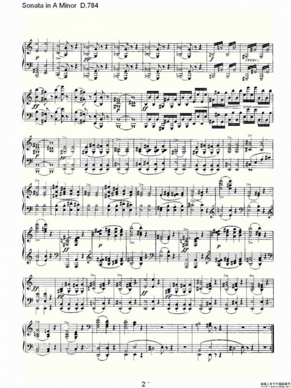 Sonata in A Minor D.784（A小调奏鸣曲D.784）