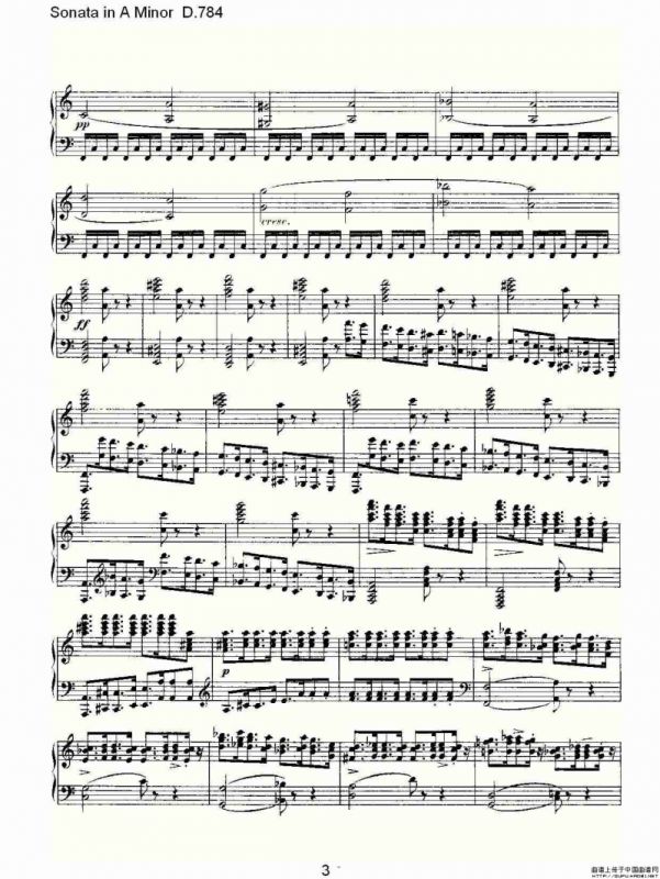 Sonata in A Minor D.784（A小调奏鸣曲D.784）