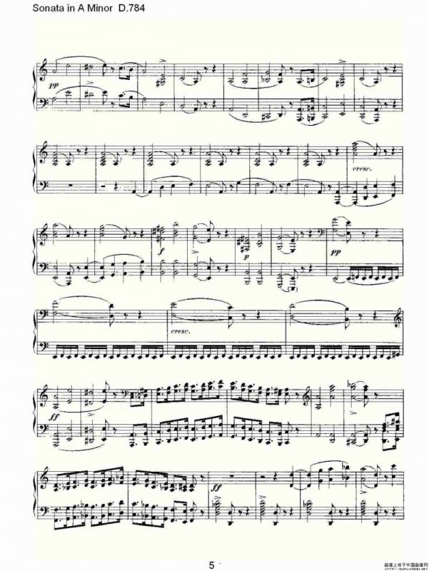 Sonata in A Minor D.784（A小调奏鸣曲D.784）