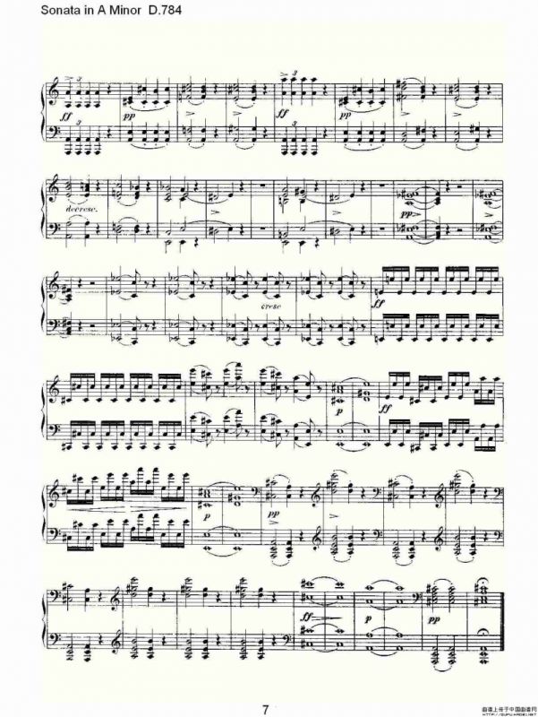 Sonata in A Minor D.784（A小调奏鸣曲D.784）