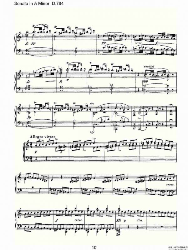 Sonata in A Minor D.784（A小调奏鸣曲D.784）