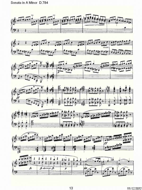 Sonata in A Minor D.784（A小调奏鸣曲D.784）