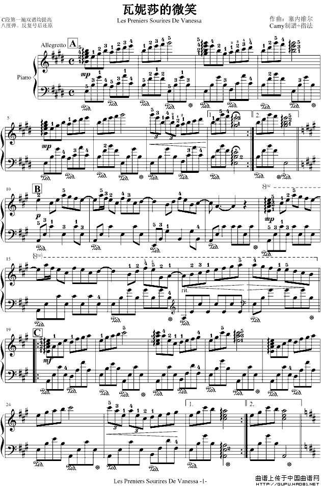 瓦妮莎的微笑（Camy制谱版）