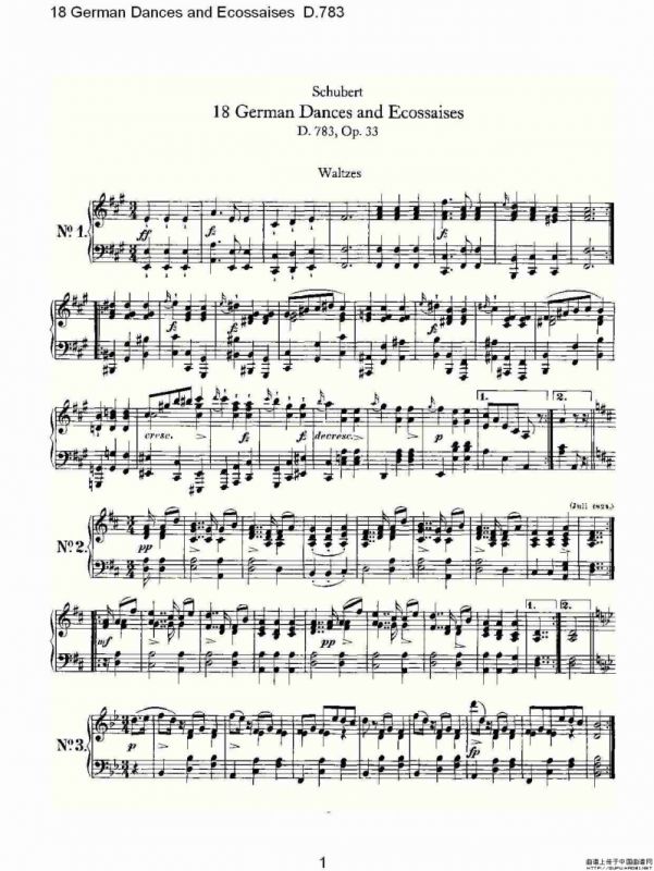 18 German Dances and Ecossaises D.783（18 德国舞曲与 Ec）