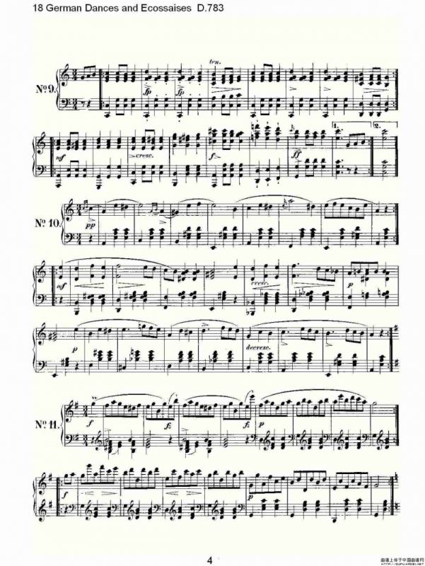 18 German Dances and Ecossaises D.783（18 德国舞曲与 Ec）