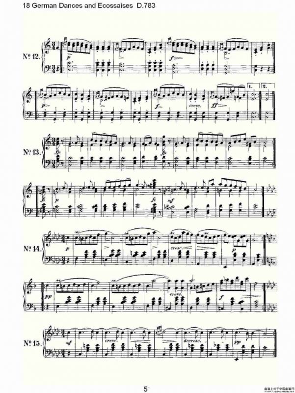 18 German Dances and Ecossaises D.783（18 德国舞曲与 Ec）