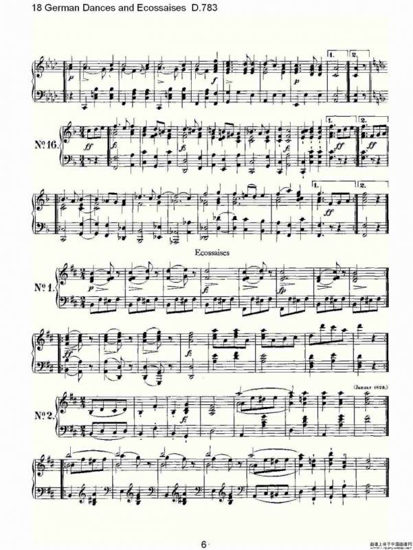 18 German Dances and Ecossaises D.783（18 德国舞曲与 Ec）