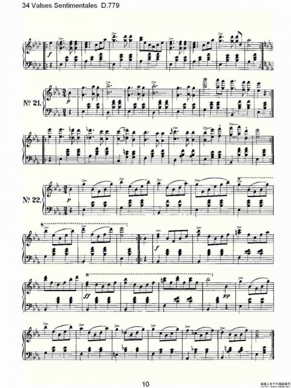 34 Valses Sentimentales D.779（34 伤感圆舞曲 D.779）