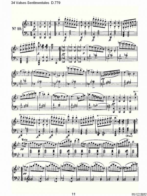 34 Valses Sentimentales D.779（34 伤感圆舞曲 D.779）
