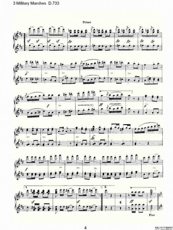 3 Military Marches D.733（3 士兵进行曲 D.733）