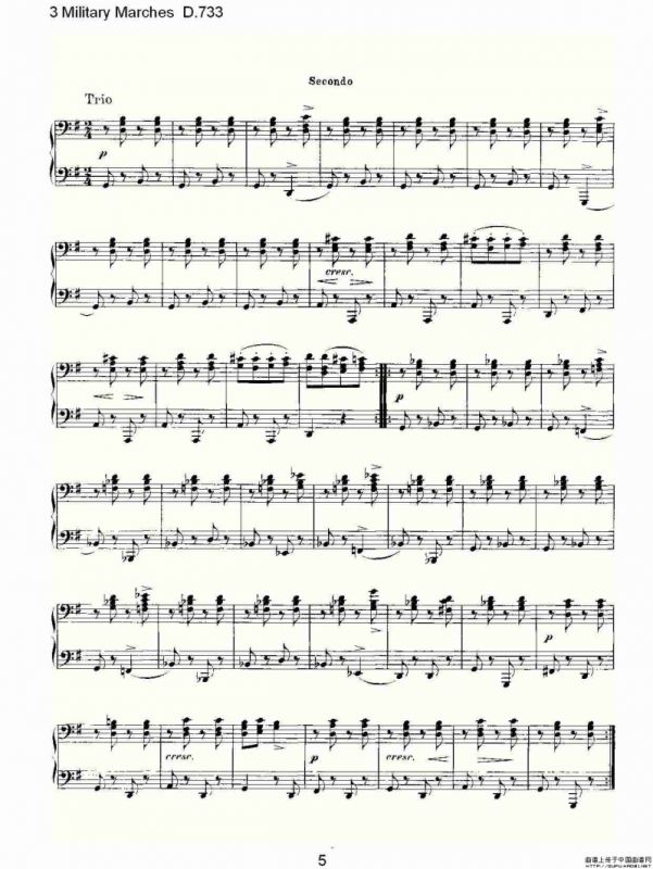 3 Military Marches D.733（3 士兵进行曲 D.733）