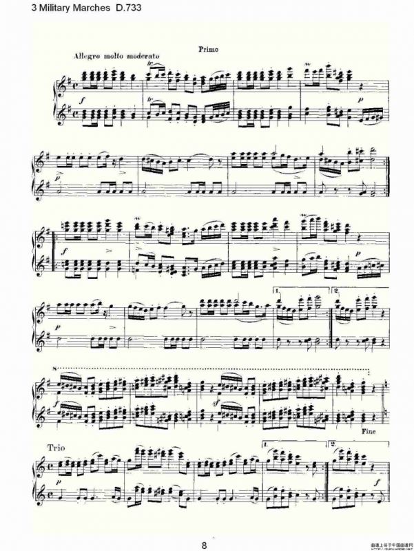 3 Military Marches D.733（3 士兵进行曲 D.733）