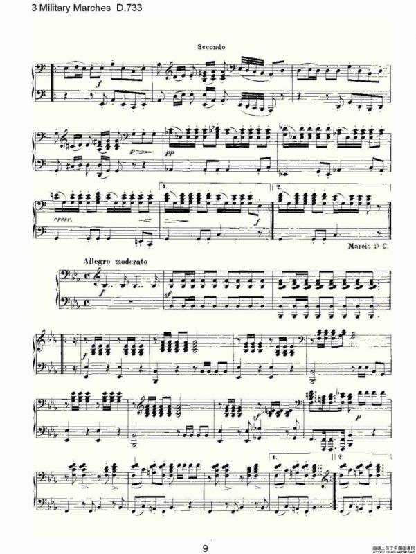 3 Military Marches D.733（3 士兵进行曲 D.733）