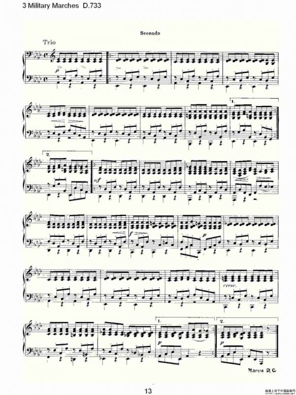 3 Military Marches D.733（3 士兵进行曲 D.733）