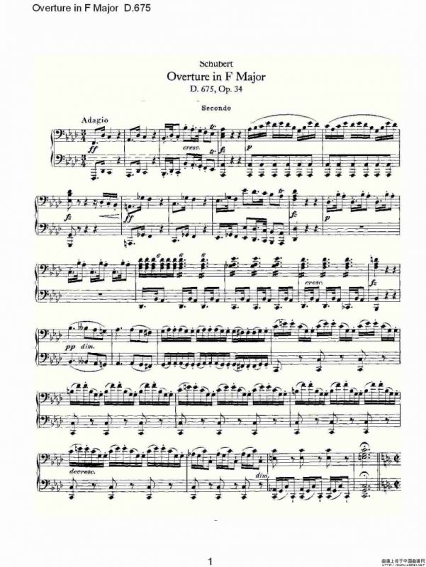 Overture in F Major D.675（Ｆ大调序曲 D.675）