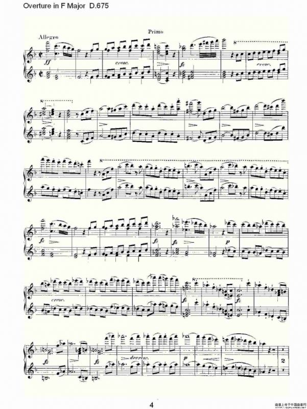 Overture in F Major D.675（Ｆ大调序曲 D.675）
