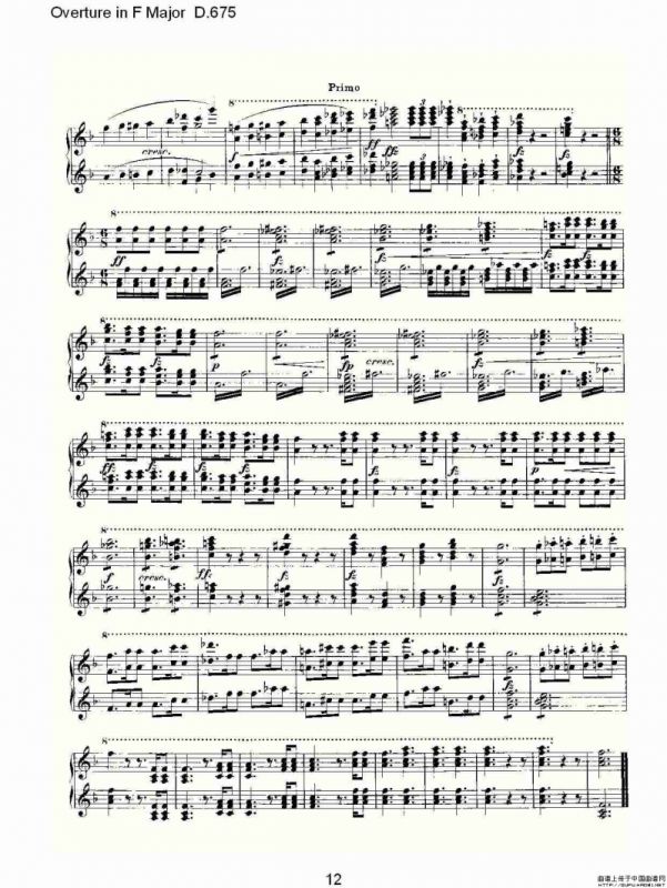 Overture in F Major D.675（Ｆ大调序曲 D.675）