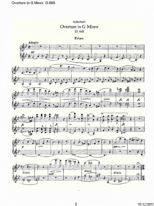 Overture in G Minor D.668（Ｇ小调序曲 D.668）