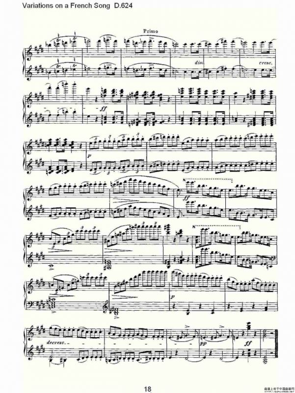 Variations on a French Song D.624（法国歌曲变鸣曲 D.624）