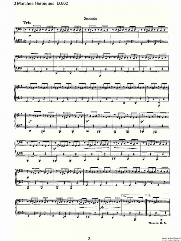 3 Marches Héro?ques D.602（3 进行曲Héro?que）