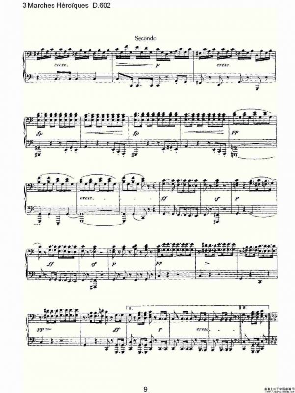3 Marches Héro?ques D.602（3 进行曲Héro?que）