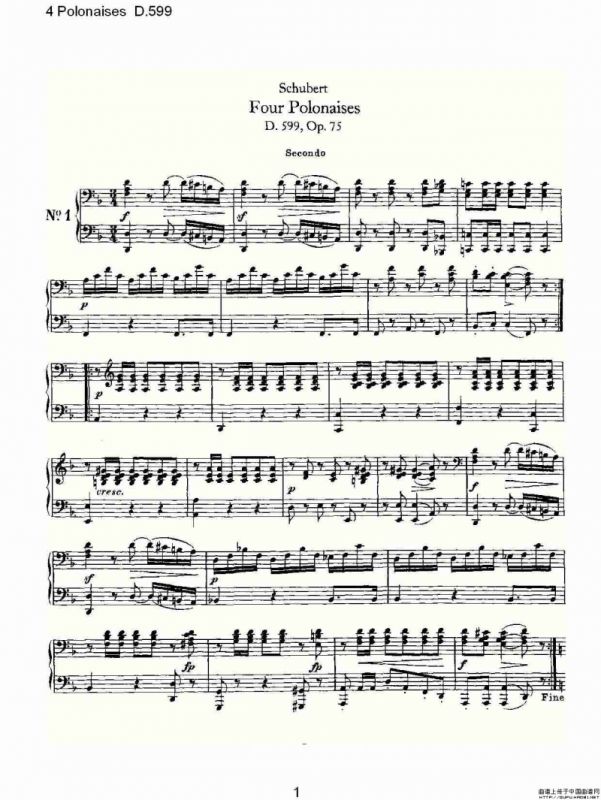 4 Polonaises D.599（４波罗乃兹舞曲 D.599）