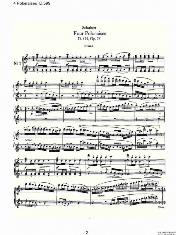 4 Polonaises D.599（４波罗乃兹舞曲 D.599）