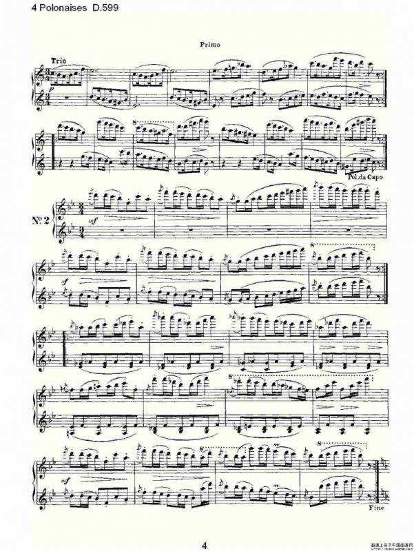 4 Polonaises D.599（４波罗乃兹舞曲 D.599）