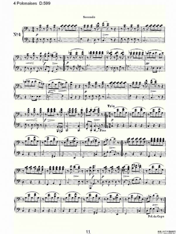 4 Polonaises D.599（４波罗乃兹舞曲 D.599）
