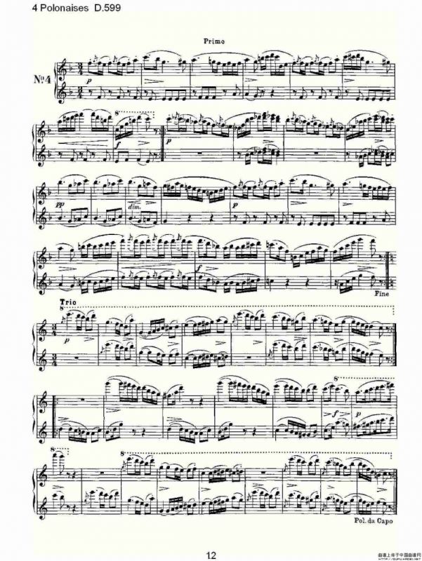 4 Polonaises D.599（４波罗乃兹舞曲 D.599）