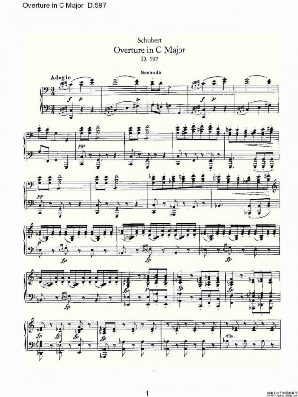 Overture in C Major D.597（Ｃ大调序曲 D.597）