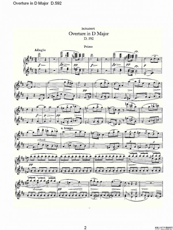 Overture in D Major D.592（Ｄ大调序曲 D.592）