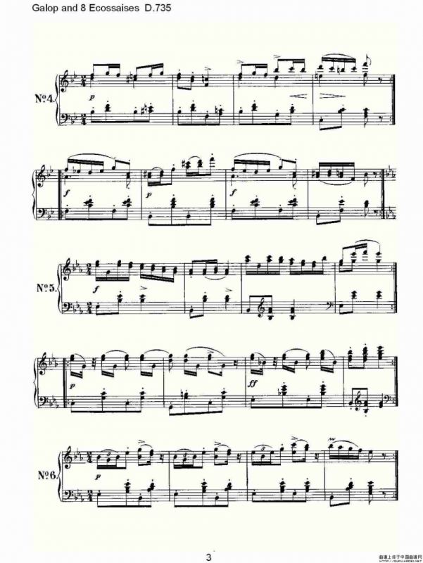 Galop and 8 Ecossaises D.735