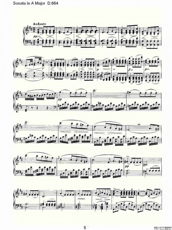 Sonata in A Major D.664（A大调奏鸣曲D.664）