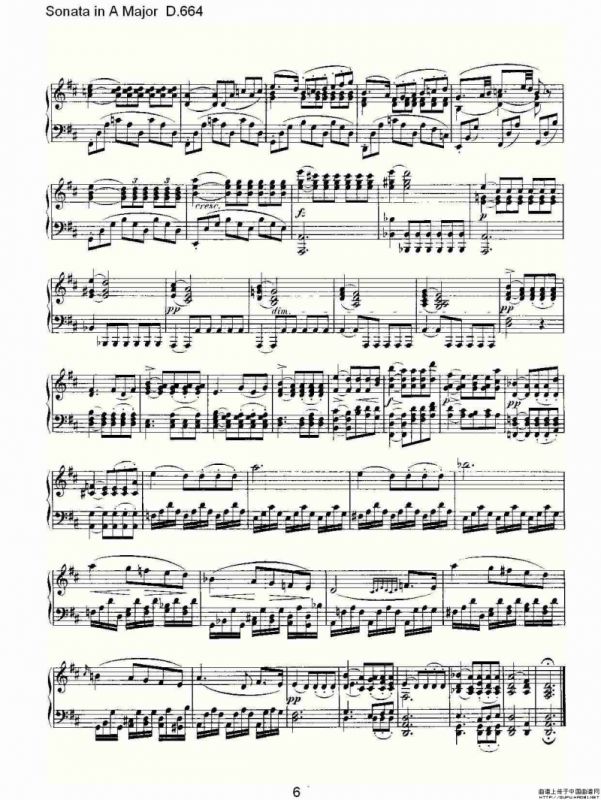 Sonata in A Major D.664（A大调奏鸣曲D.664）