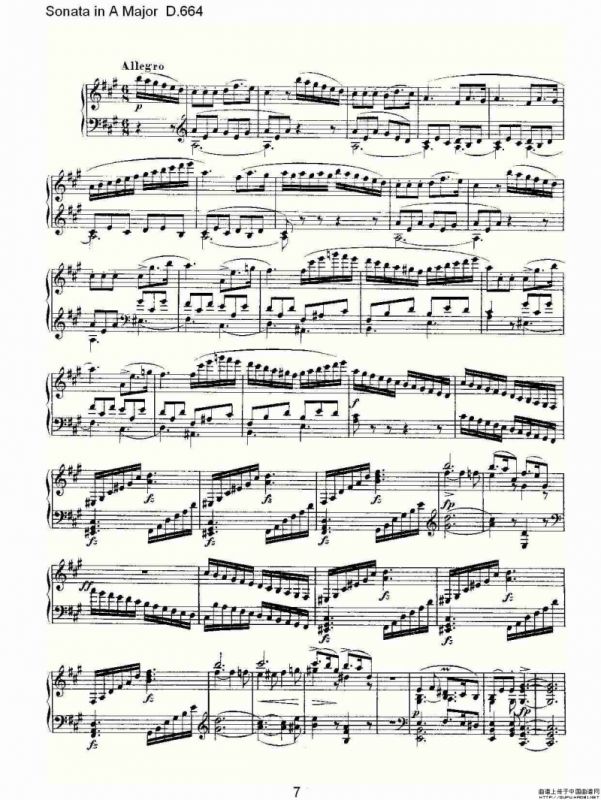 Sonata in A Major D.664（A大调奏鸣曲D.664）