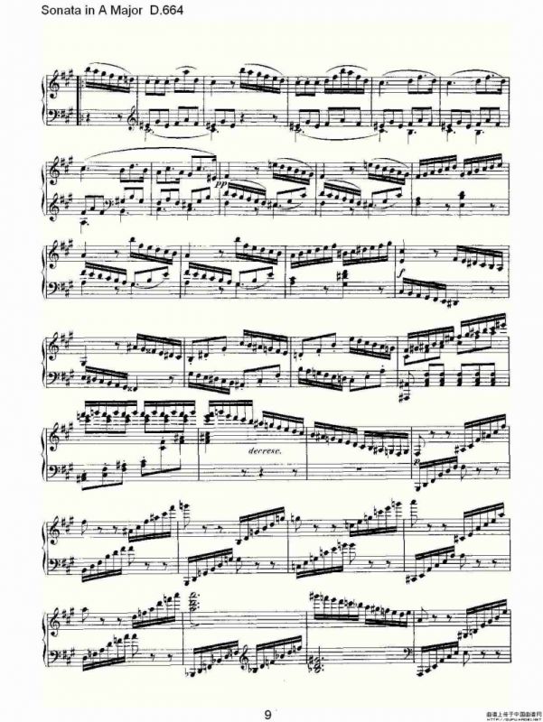 Sonata in A Major D.664（A大调奏鸣曲D.664）