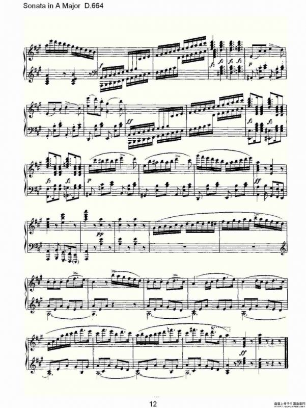 Sonata in A Major D.664（A大调奏鸣曲D.664）