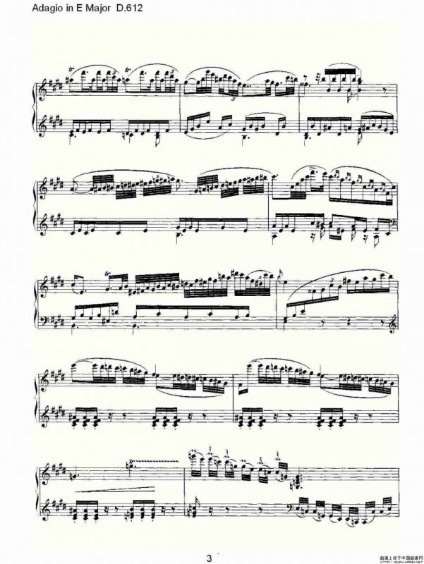 Adagio in E Major D.612（E大调柔板D.612）