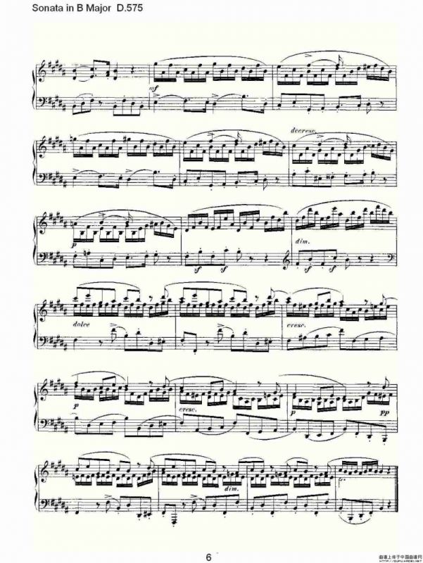 Sonata in B Major D.575（B大调奏鸣曲 D.575）