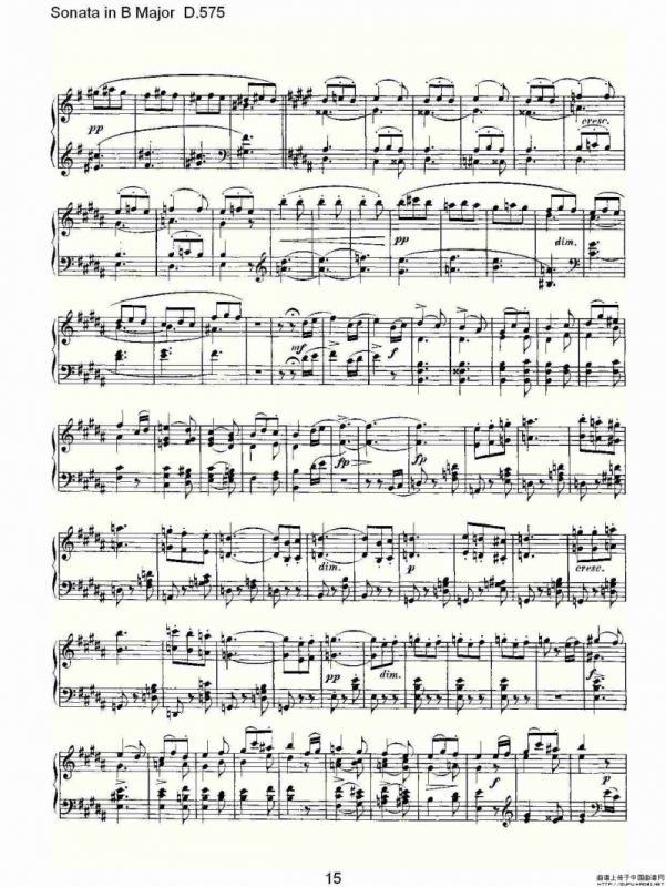 Sonata in B Major D.575（B大调奏鸣曲 D.575）