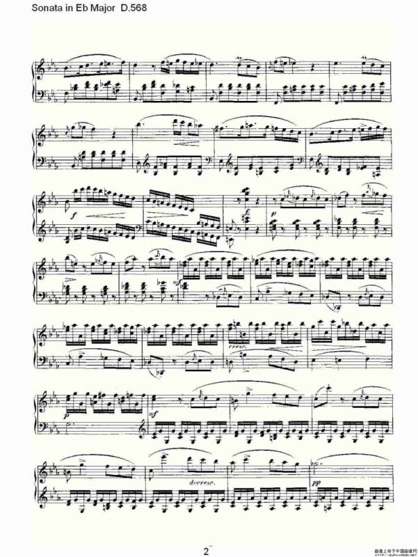 Sonata in Eb Major D.568（Eb大调奏鸣曲 D.568）