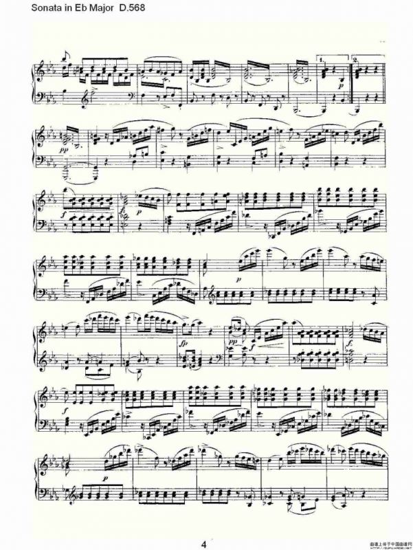 Sonata in Eb Major D.568（Eb大调奏鸣曲 D.568）