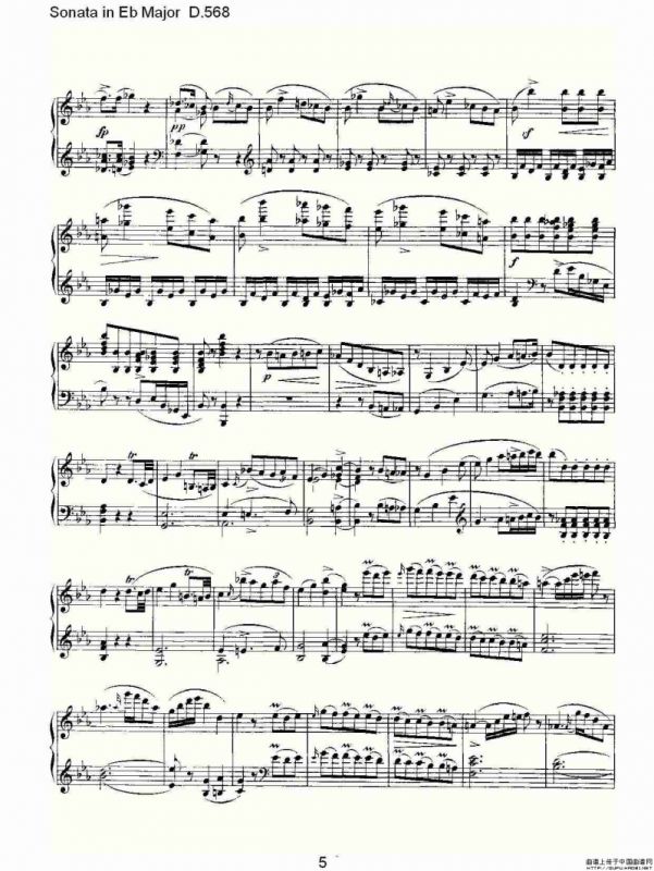 Sonata in Eb Major D.568（Eb大调奏鸣曲 D.568）