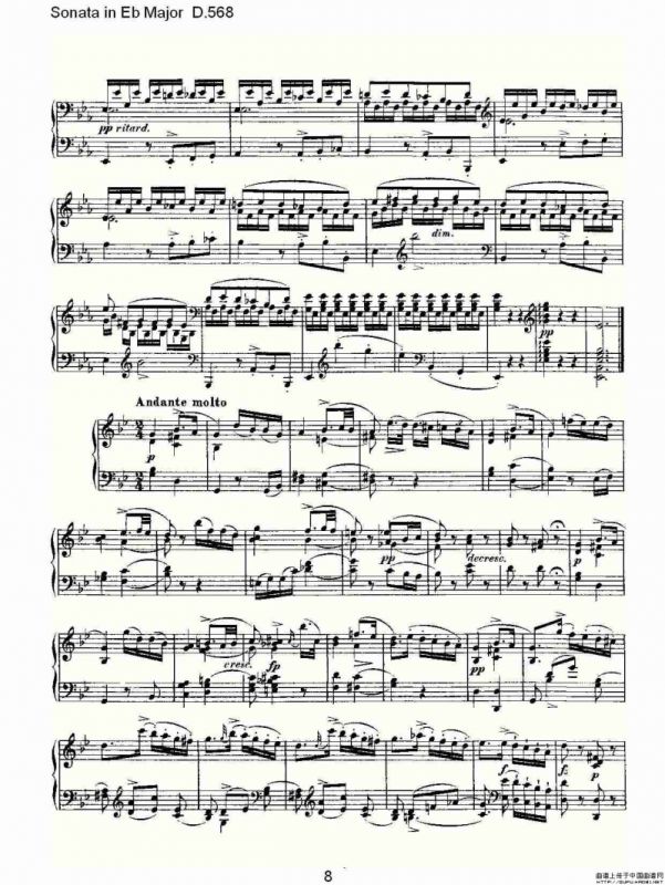 Sonata in Eb Major D.568（Eb大调奏鸣曲 D.568）