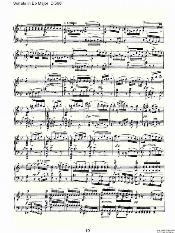 Sonata in Eb Major D.568（Eb大调奏鸣曲 D.568）