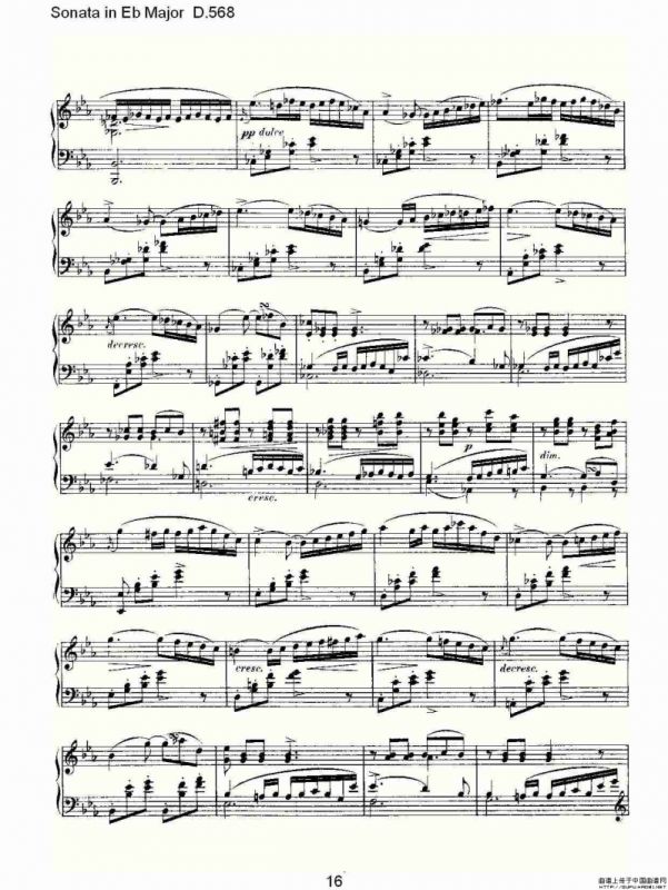 Sonata in Eb Major D.568（Eb大调奏鸣曲 D.568）